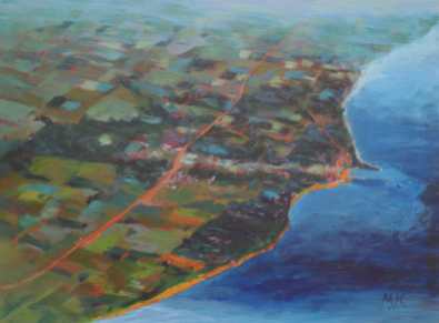 Shoreline, acrylic on canvas, 18"x24", 2016